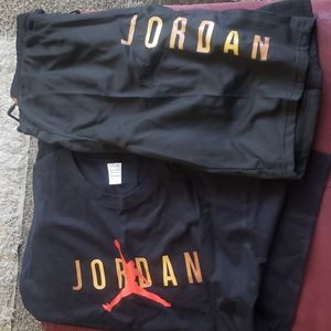 Nike T shirts and short, Jordan T shirts and shorts various size selling as set